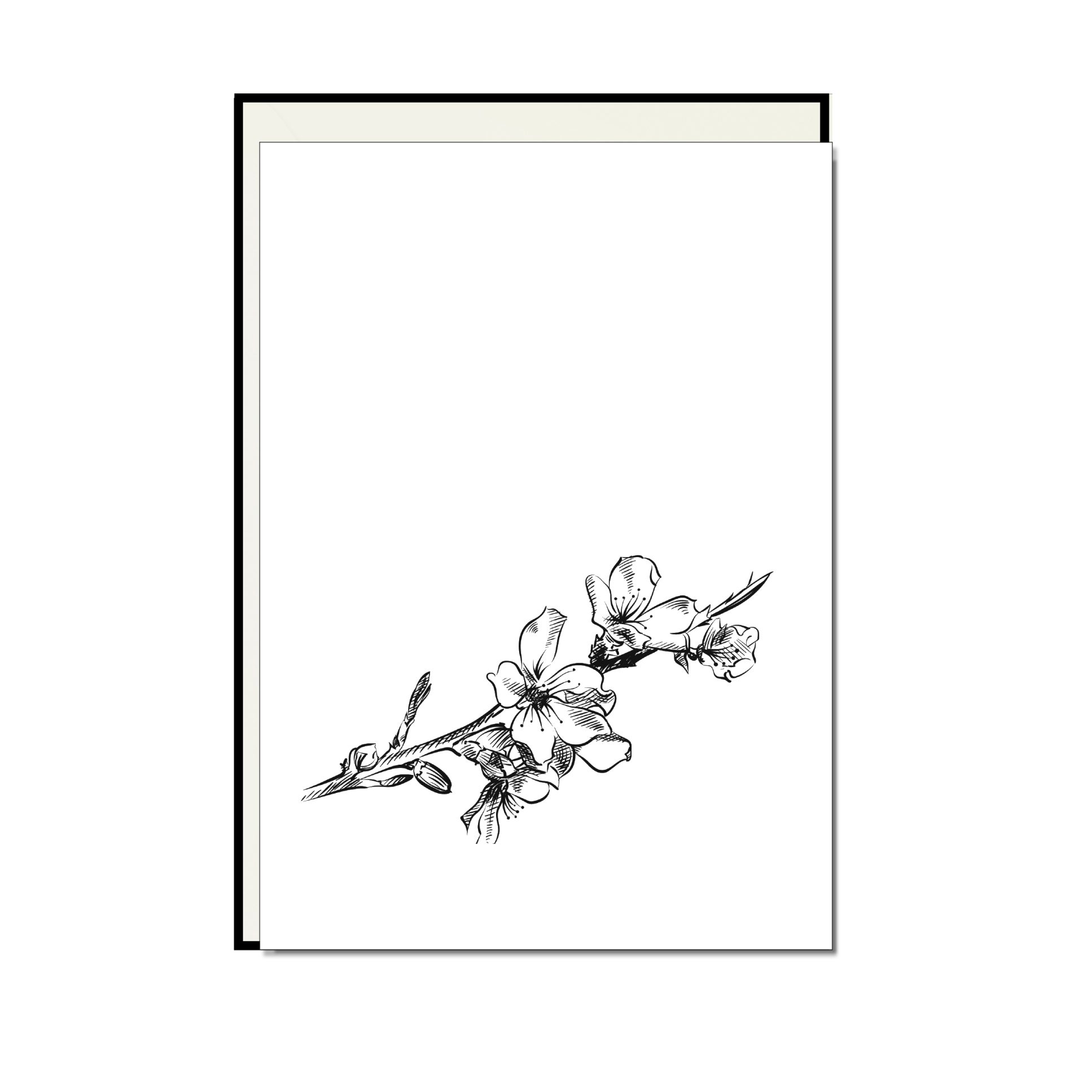 Twizler Trauerkarte 'Orchidee Floral' - 15,5x15,5 Cm, Mit Umschlag, Innen Leer