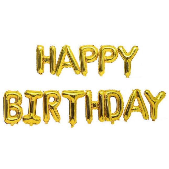 3006 folienballon happy birthday gold