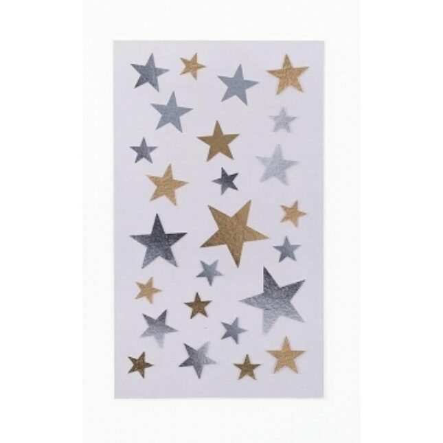 3470 sticker sternenmix gold silber