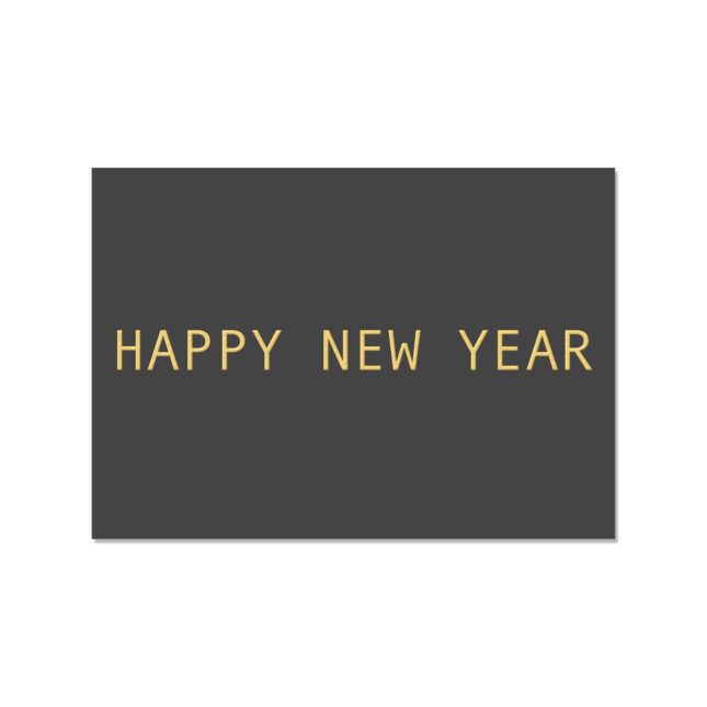 3552 Postkarte Happy Newyear gold