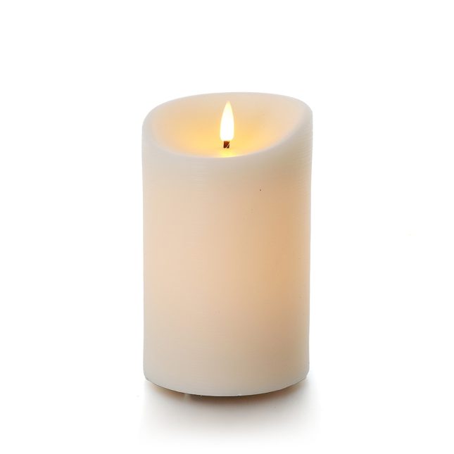 800012 061 LED Outdoor Echtwachskerze creme web