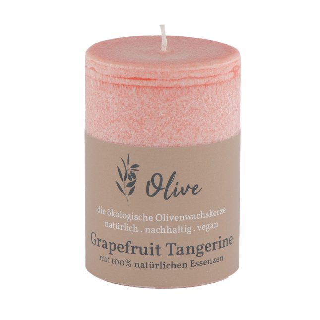 Duftkerze olivenwachs grapefruit tangerine 7973
