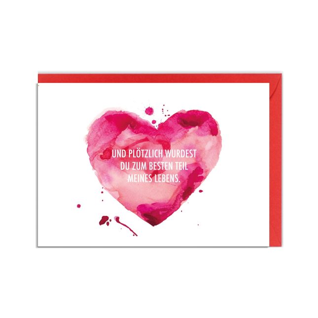 Faltkarte watercolor heart 5179