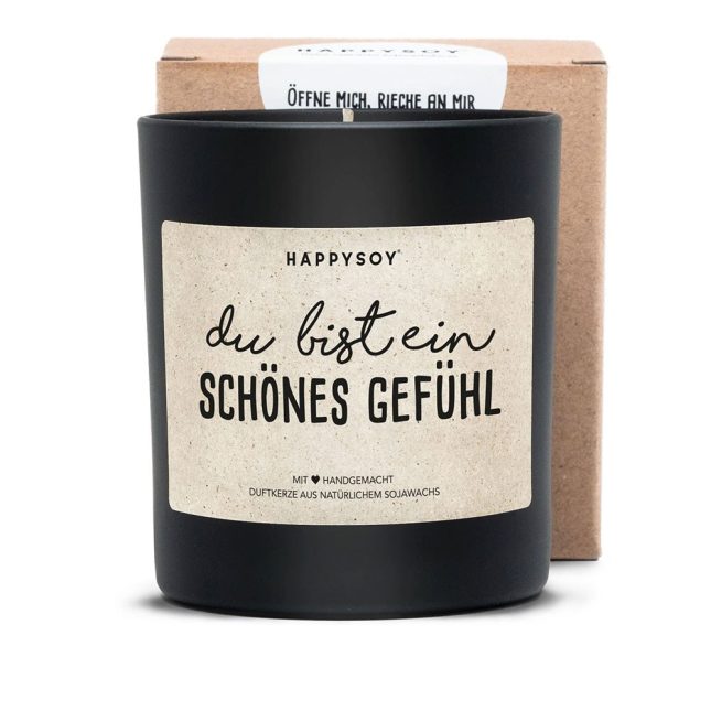 Happysoy duftkerze du bist ein schönes gefuehl 8489