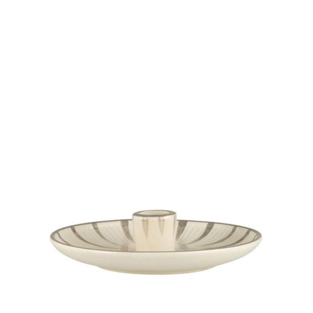 Kerzenstaender stripe grau 8645