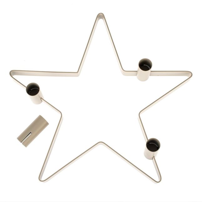 Metallstern kerzenhalter 35cm 3623