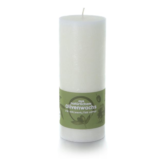 Olivenwachs zylinderkerze 70x180 6175