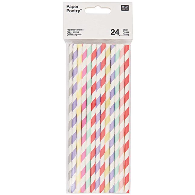 Papier trinkhalme sorbet mix 5421