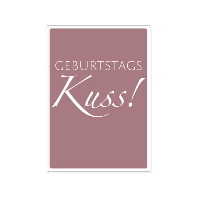 Postkarte geburtstags kuss 2889
