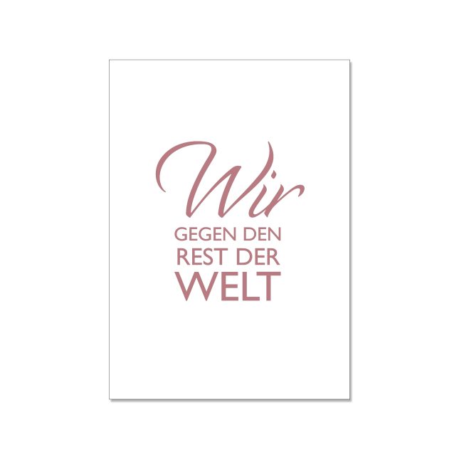 Postkarte wir gegen den rest 2933