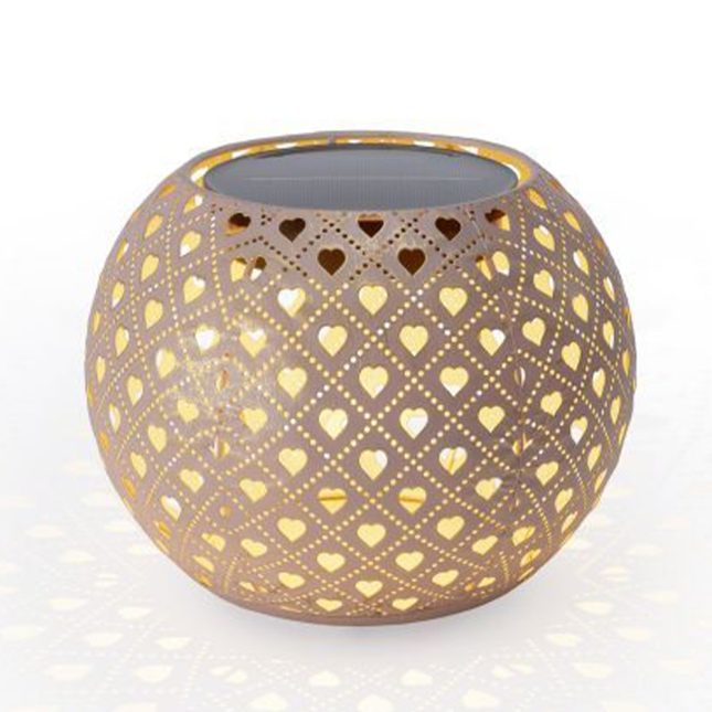 Solar globe heart 8666