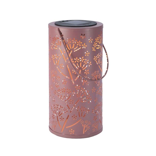 Solar laterne flowery rosa 4406