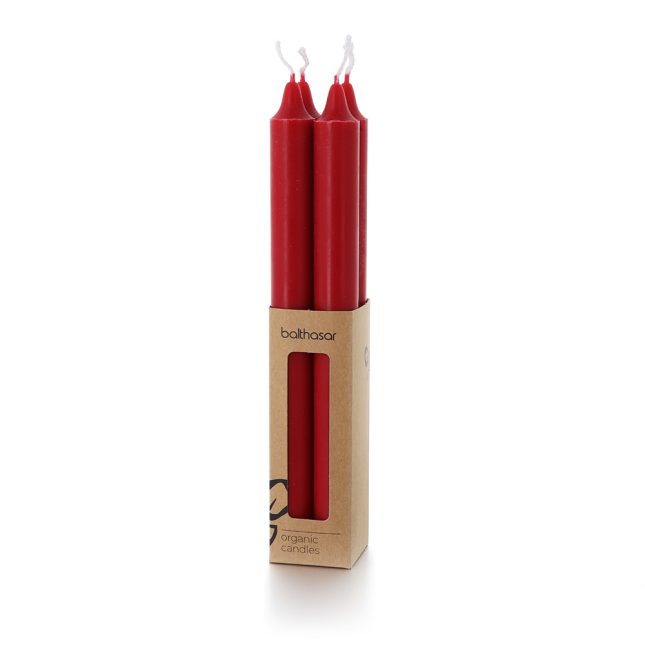 Stabkerzen 4er set organic rot 160053 001