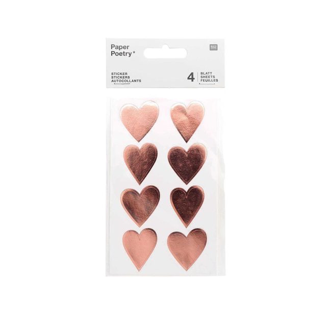 Sticker herzen rosegold 6322