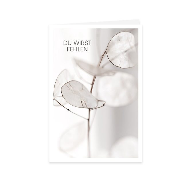 Trauerkarte du wirst fehlen 7657