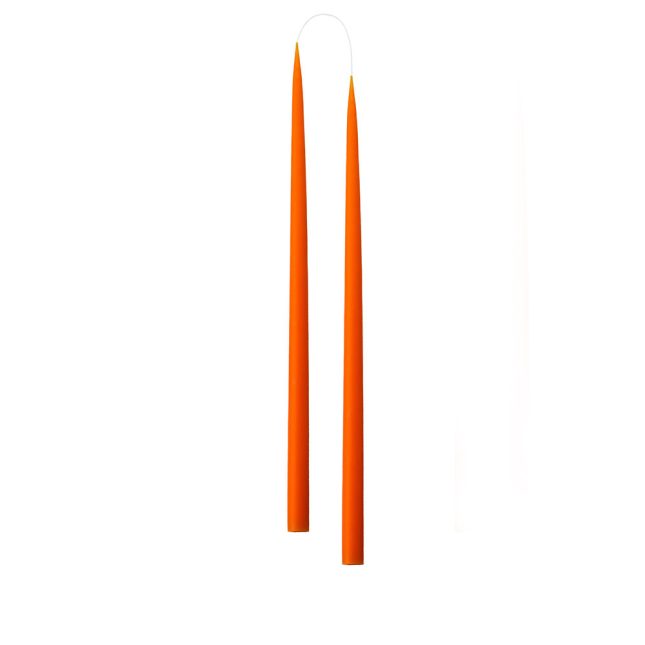 Zwillingskerzen 2stk orange 45cm 8836