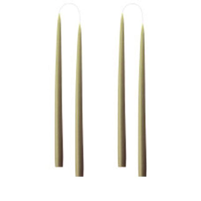 Zwillingskerzen 4 stk olive 9191
