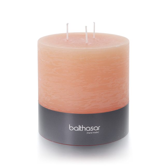 Zylinderkerze rustico 3 Docht apricot 085294 025