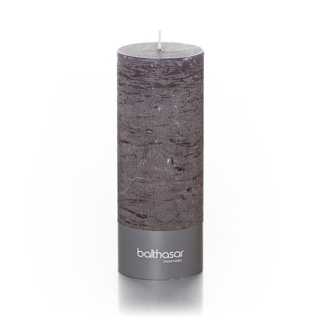 Zylinderkerze rustico grau 083494 927