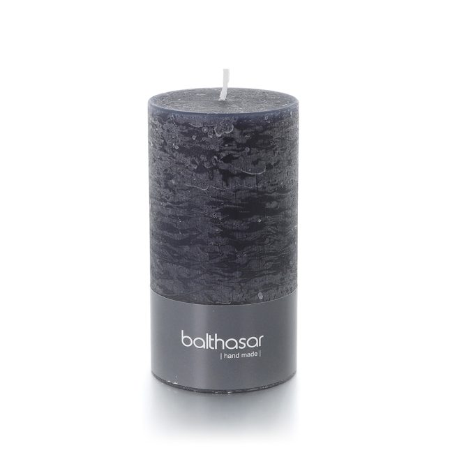 Zylinderkerze rustico grau 083712 927