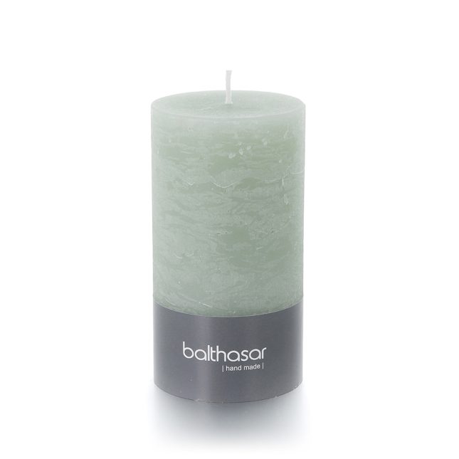Zylinderkerze rustico hellgrün 083712 976