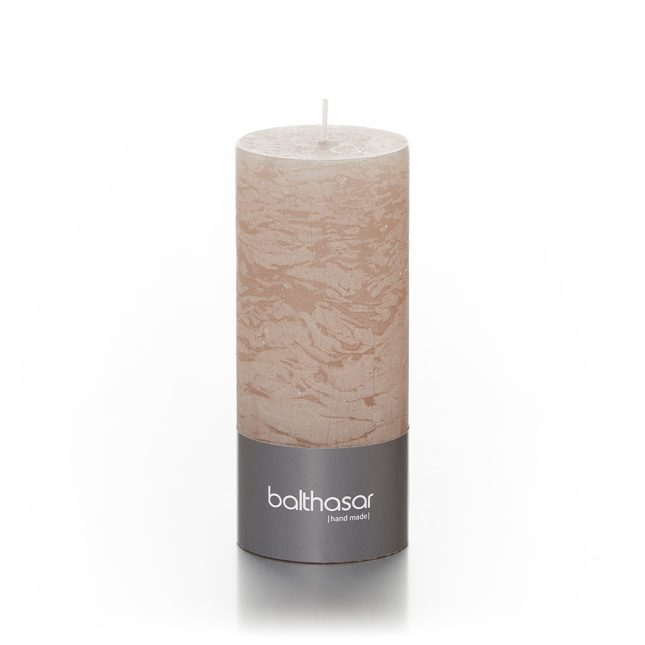 Zylinderkerze rustico taupe 083495 852