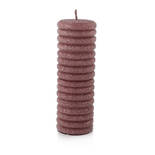 Zylinderkerze sculpture rosa 092263 007