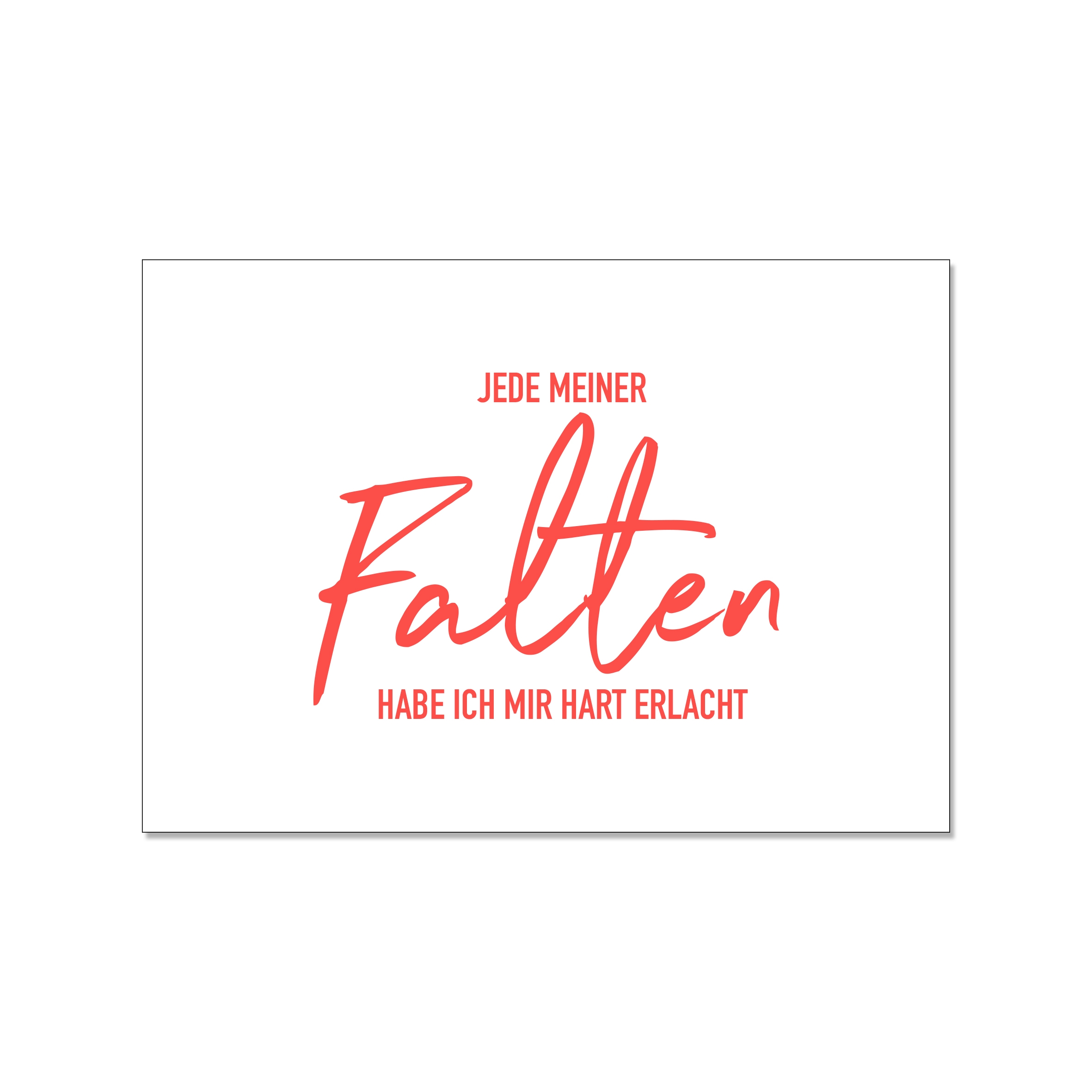 Postkarte FALTEN