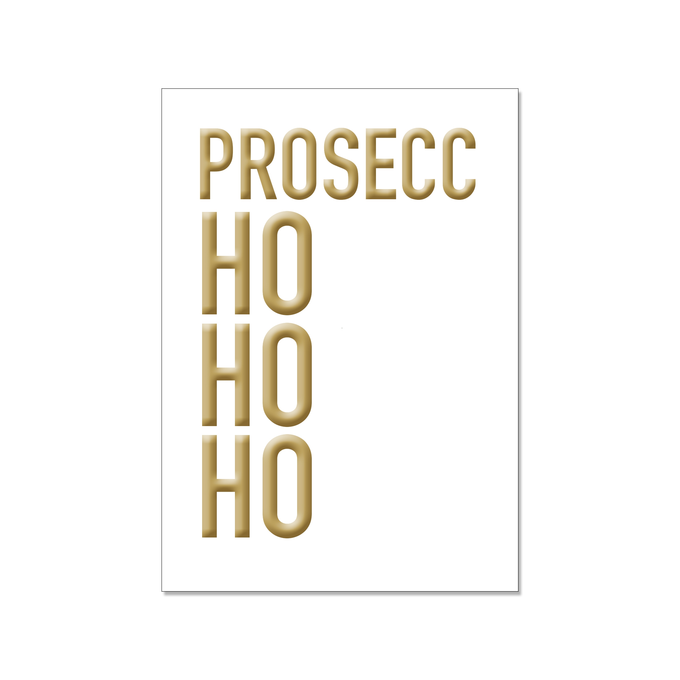 Postkarte PROSECCO HO HO HO