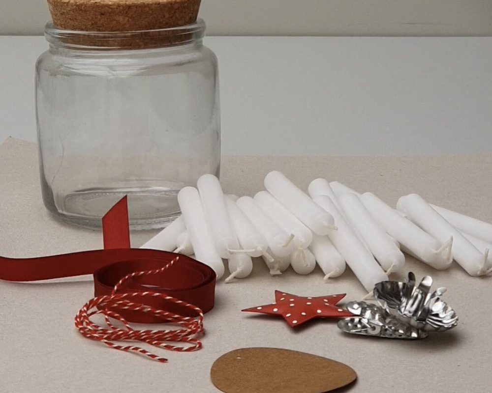 Adventskalender kerzen diy material