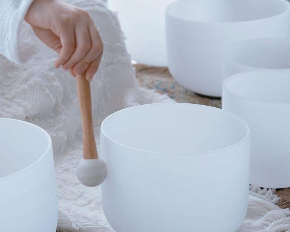 432 Hz Crystal Singing Bowl Set 8 10 12 with Bag and Mallets All Notes Available
