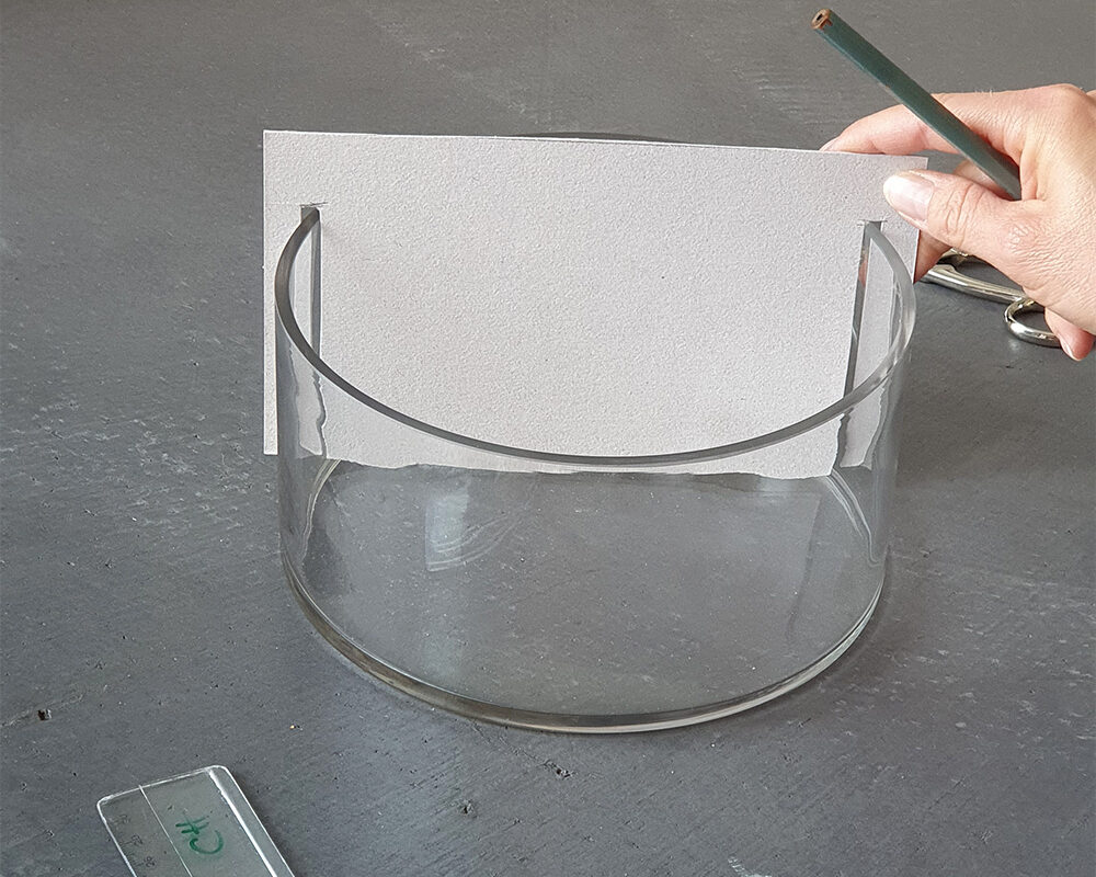 Kerzensand Kartonschablone im Glas