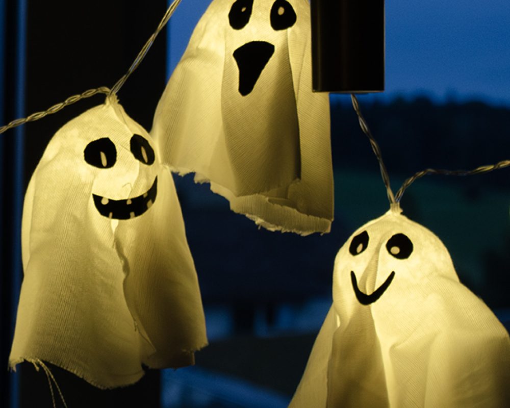 Halloween gespenster lichterkette diy lustig freunde 67
