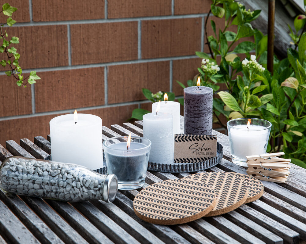 Moment freunde set leaves candles