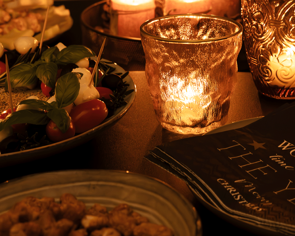 Weihnachtsfest apero s 7429 teelichtglas balance