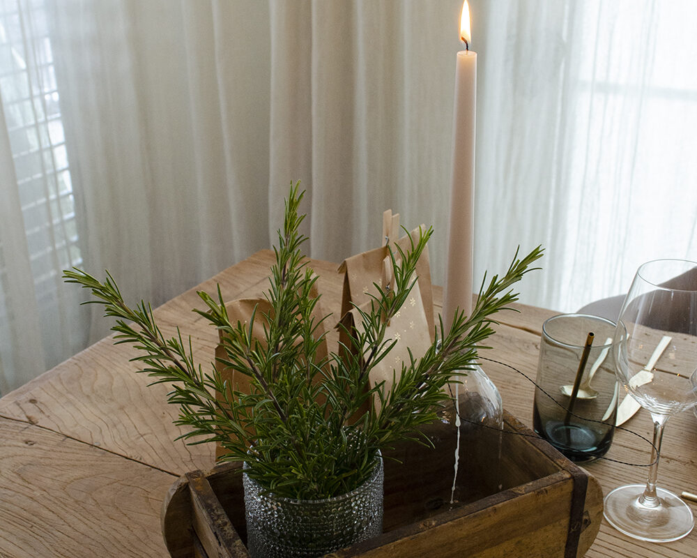 Weihnachtstisch deko holz