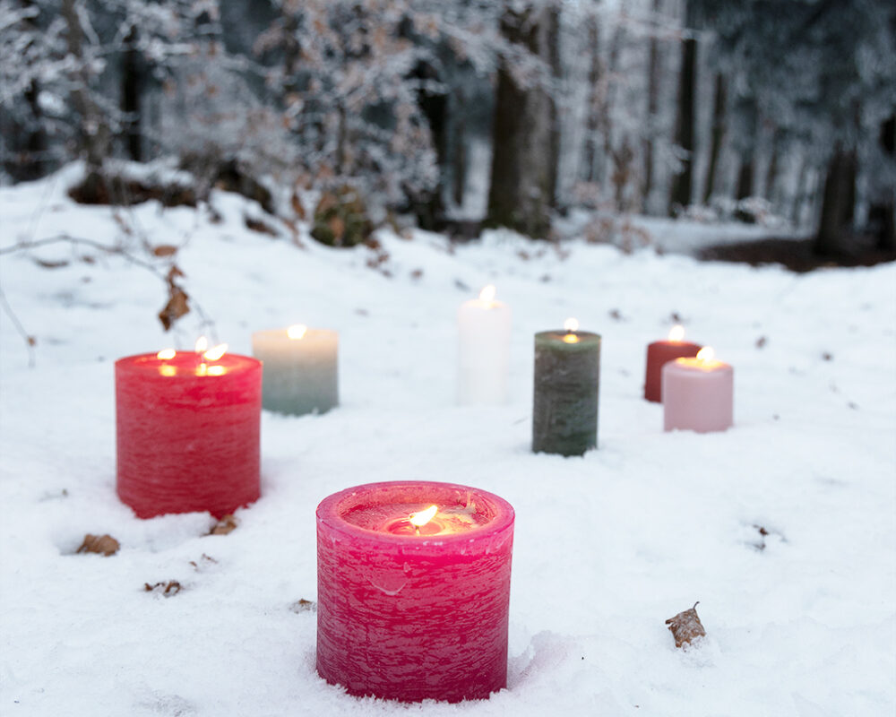 Winterberries im schnee rusticokerzen ausklang