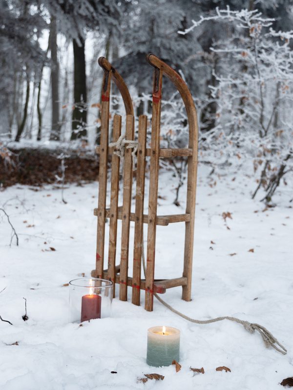 Moment Ausklang im Schnee Zylinderkerzen S 083494 03