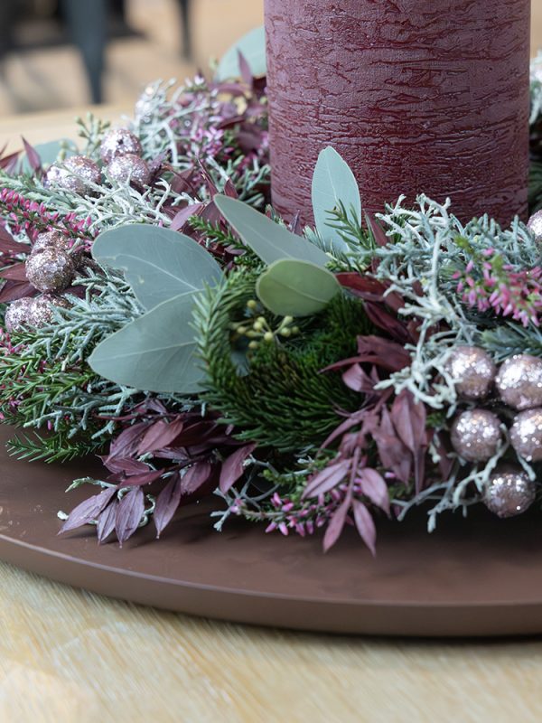Adventskranz binden detail