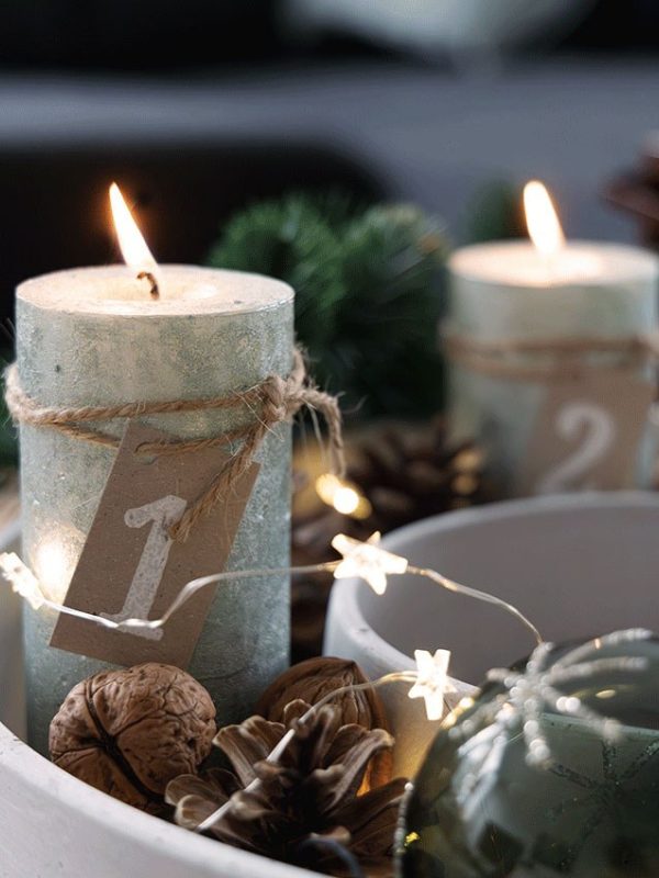 Adventskranz mit balthasar Kerzen