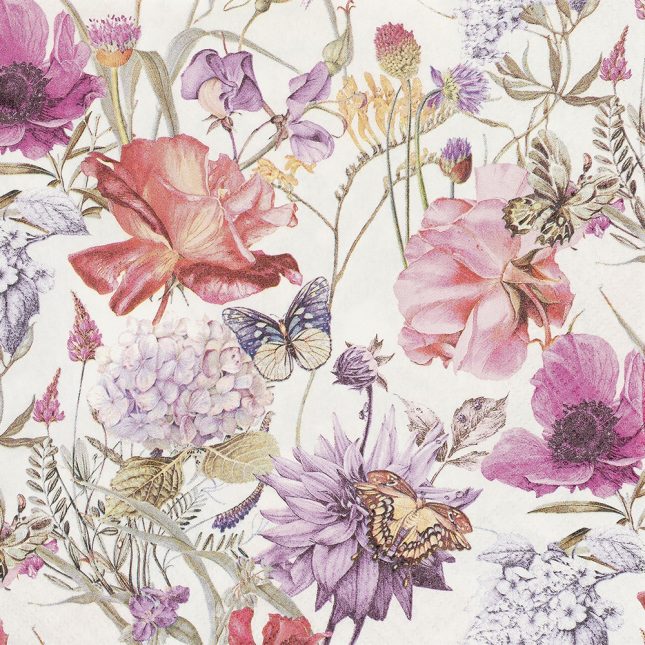 Servietten floral poem 8459