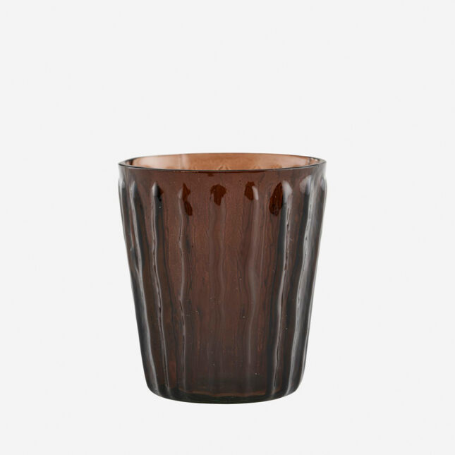 Teelichtglas tinka braun