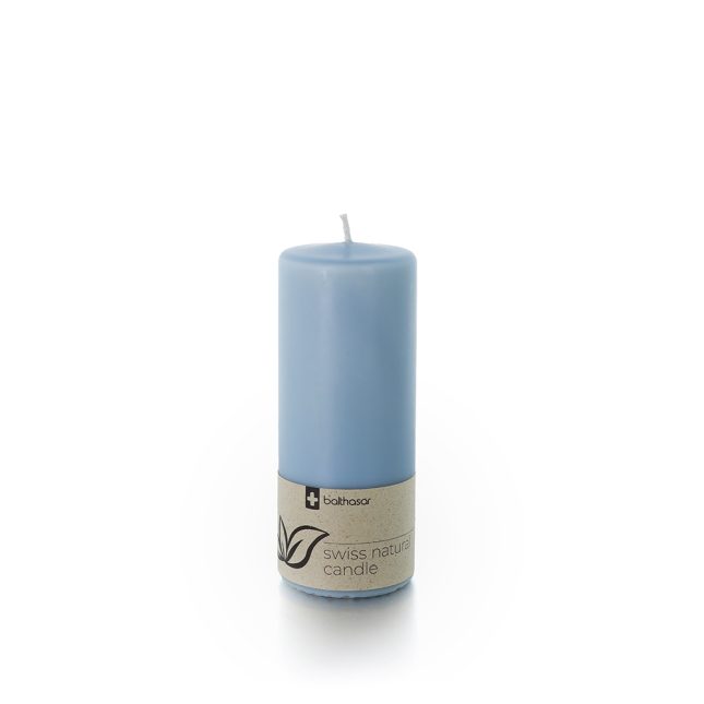 Zylinderkerze swiss natural hellblau 086836 828
