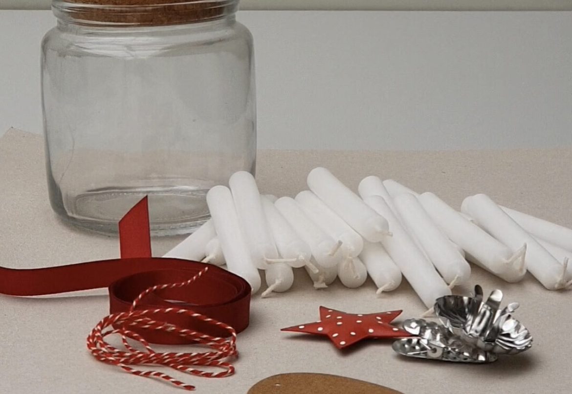 Adventskalender kerzen diy material