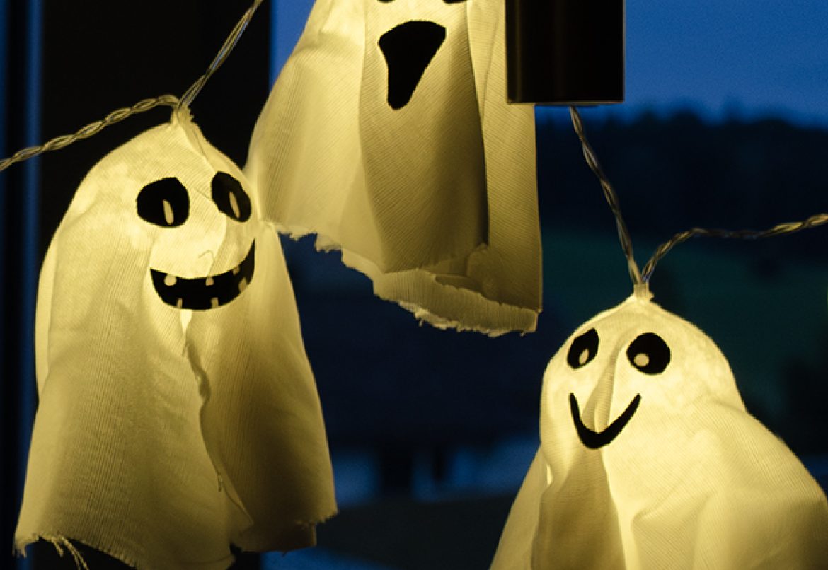 Halloween gespenster lichterkette diy lustig freunde 67