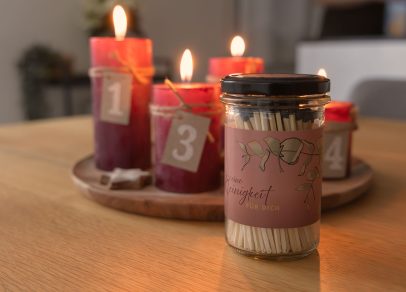 Zuendhoelzli eine kleinigkeit im glas s 092441 023 weihnachten trifft silvester