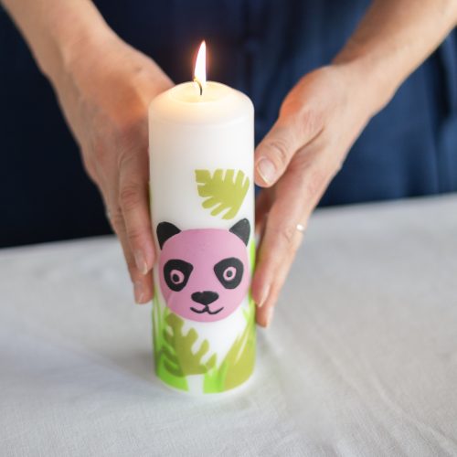 Banner taufkerze selbst gemach