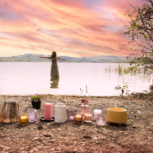 Sommerabend am see Banner