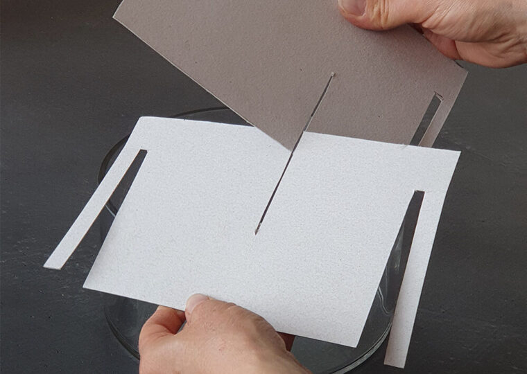 Kerzensand Schablone zusammenstecken