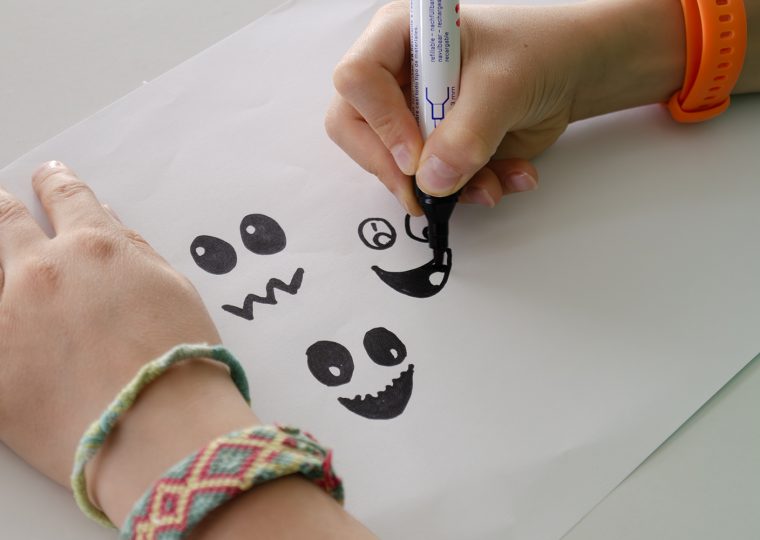 Halloween gespenster lichterkette diy 33 fratzen